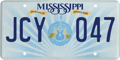 MS license plate JCY047