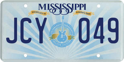 MS license plate JCY049