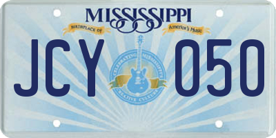 MS license plate JCY050