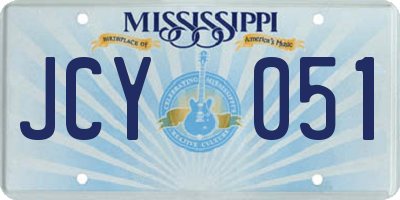MS license plate JCY051