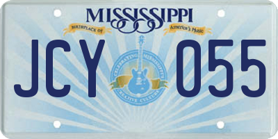 MS license plate JCY055