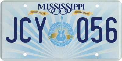 MS license plate JCY056
