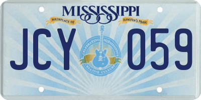 MS license plate JCY059