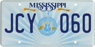 MS license plate JCY060