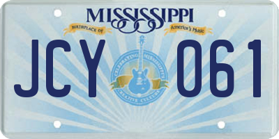 MS license plate JCY061