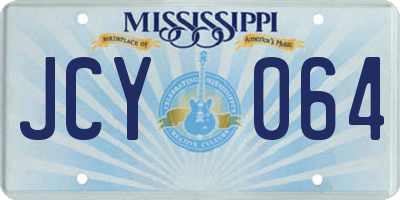 MS license plate JCY064