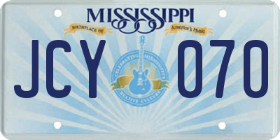 MS license plate JCY070