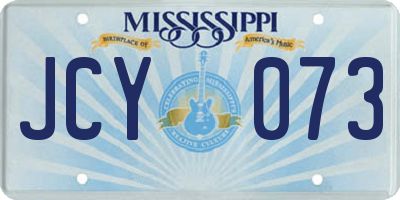 MS license plate JCY073