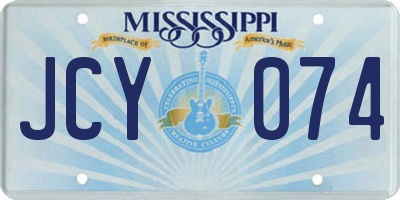 MS license plate JCY074