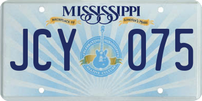 MS license plate JCY075