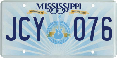 MS license plate JCY076