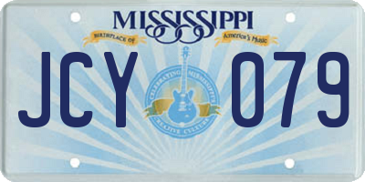 MS license plate JCY079