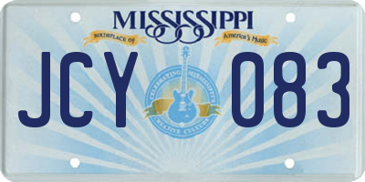 MS license plate JCY083