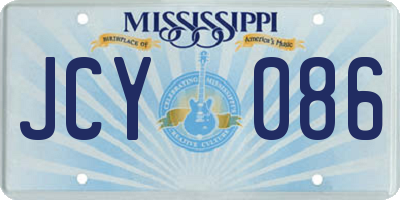 MS license plate JCY086