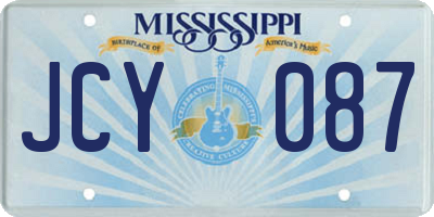 MS license plate JCY087
