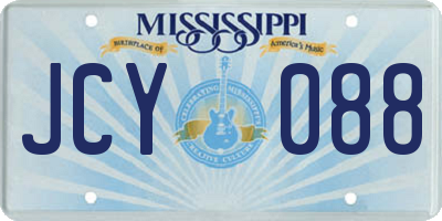 MS license plate JCY088