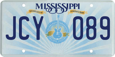 MS license plate JCY089