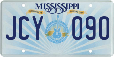 MS license plate JCY090