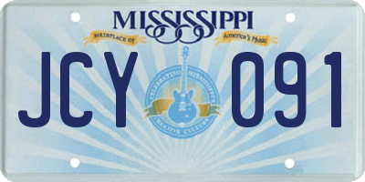 MS license plate JCY091