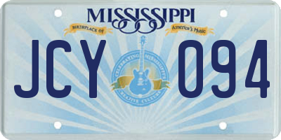MS license plate JCY094