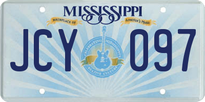 MS license plate JCY097