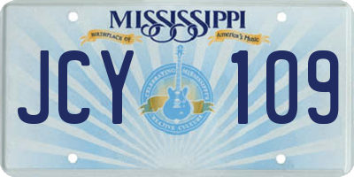 MS license plate JCY109