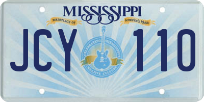 MS license plate JCY110