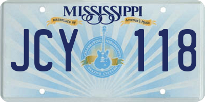 MS license plate JCY118
