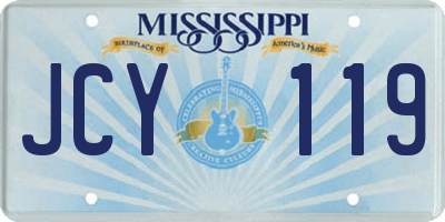 MS license plate JCY119