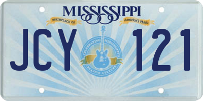 MS license plate JCY121