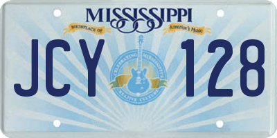 MS license plate JCY128