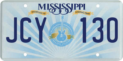 MS license plate JCY130