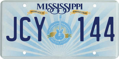 MS license plate JCY144
