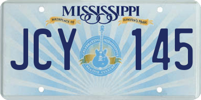 MS license plate JCY145