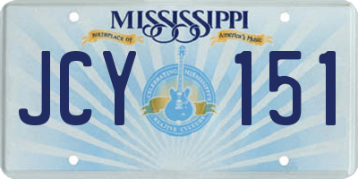 MS license plate JCY151