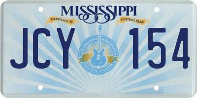 MS license plate JCY154