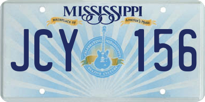 MS license plate JCY156