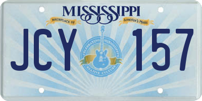 MS license plate JCY157