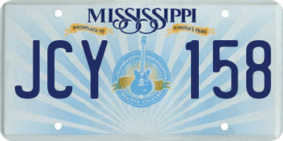 MS license plate JCY158