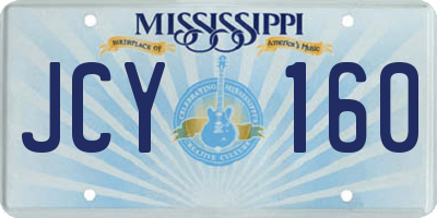 MS license plate JCY160