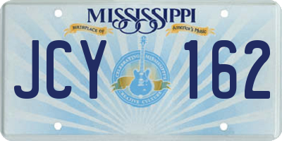 MS license plate JCY162