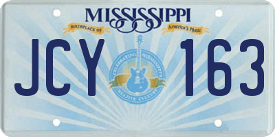 MS license plate JCY163