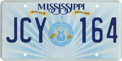 MS license plate JCY164