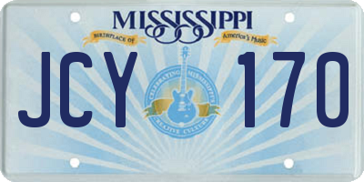 MS license plate JCY170