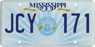 MS license plate JCY171