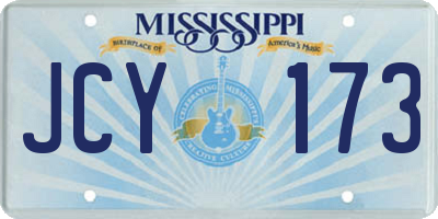 MS license plate JCY173