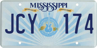 MS license plate JCY174