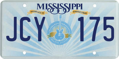 MS license plate JCY175