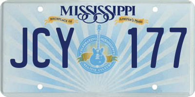 MS license plate JCY177