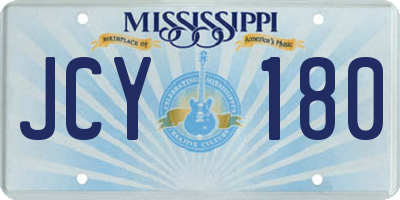 MS license plate JCY180